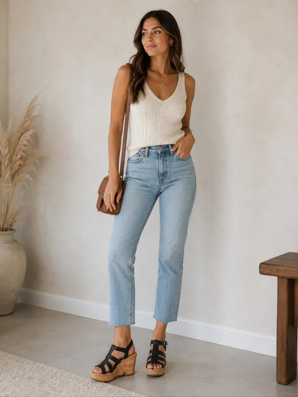 Born Bernese Black Cage Wedge Sandals Size 8 M